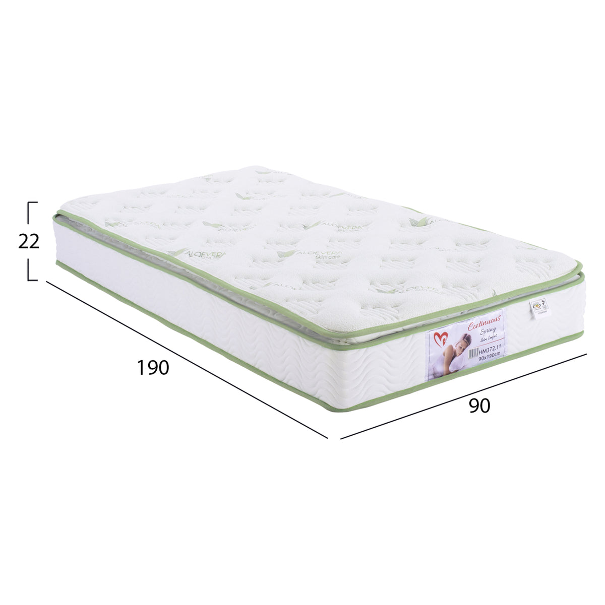 Bedroom Set With Mattress 3pcs Hm11217 Rubberwood-metal