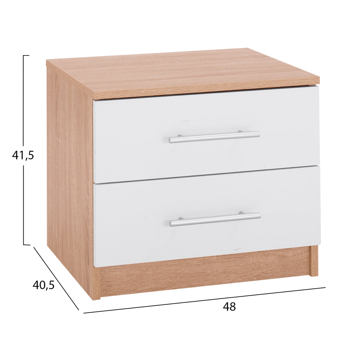 Bedroom Set With Mattress 4pcs Hm11212 Sonama/white