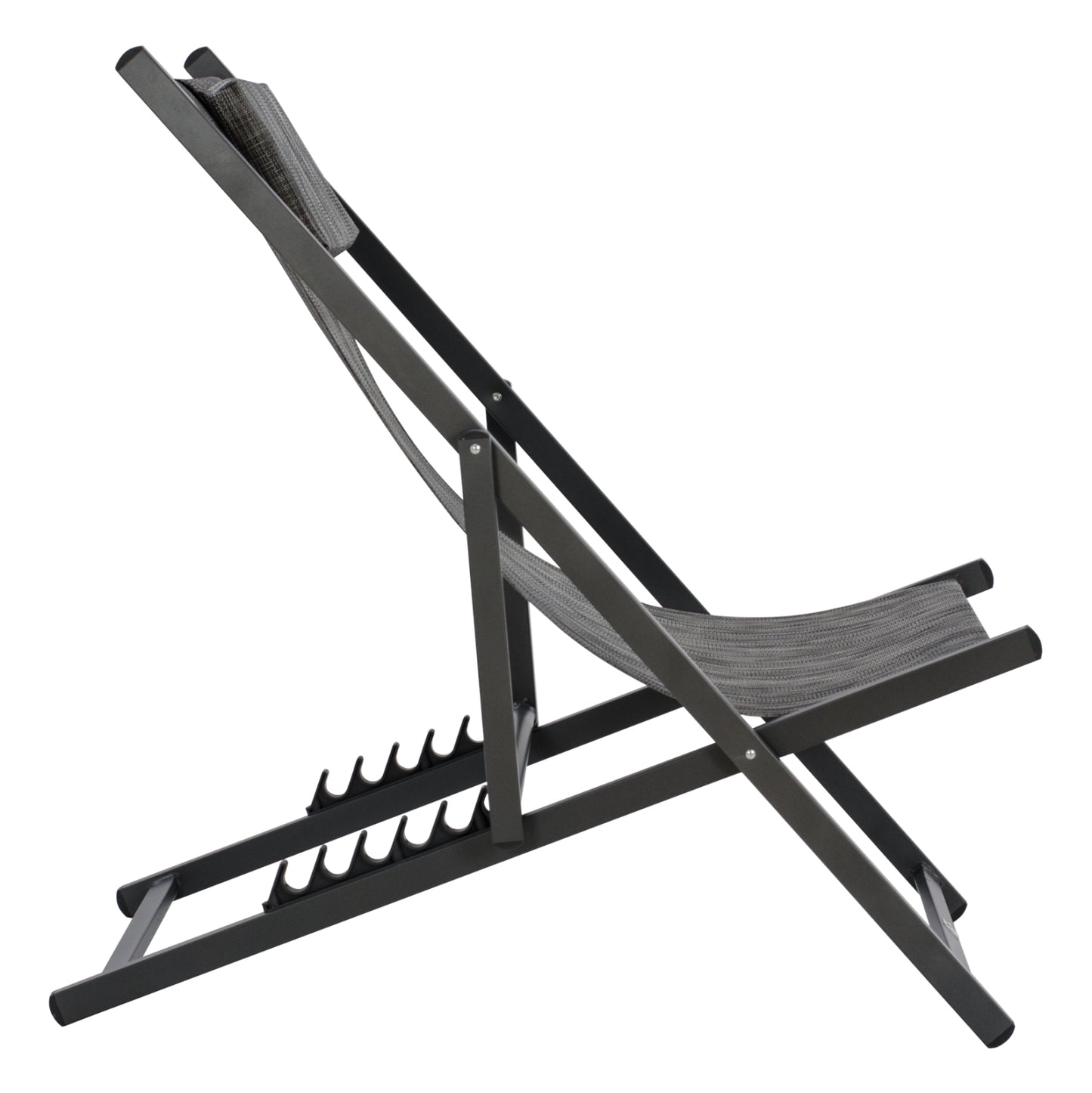 Lounge Chair Professional Kea Hm5076.10 Aluminum & Textilene In Grey Color 59,5x102,5x94hcm.