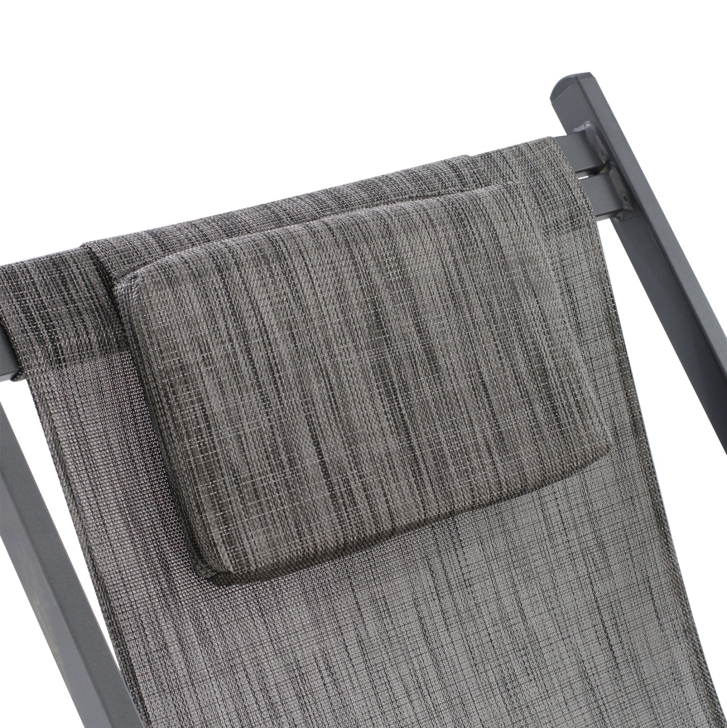 Lounge Chair Professional Kea Hm5076.10 Aluminum & Textilene In Grey Color 59,5x102,5x94hcm.