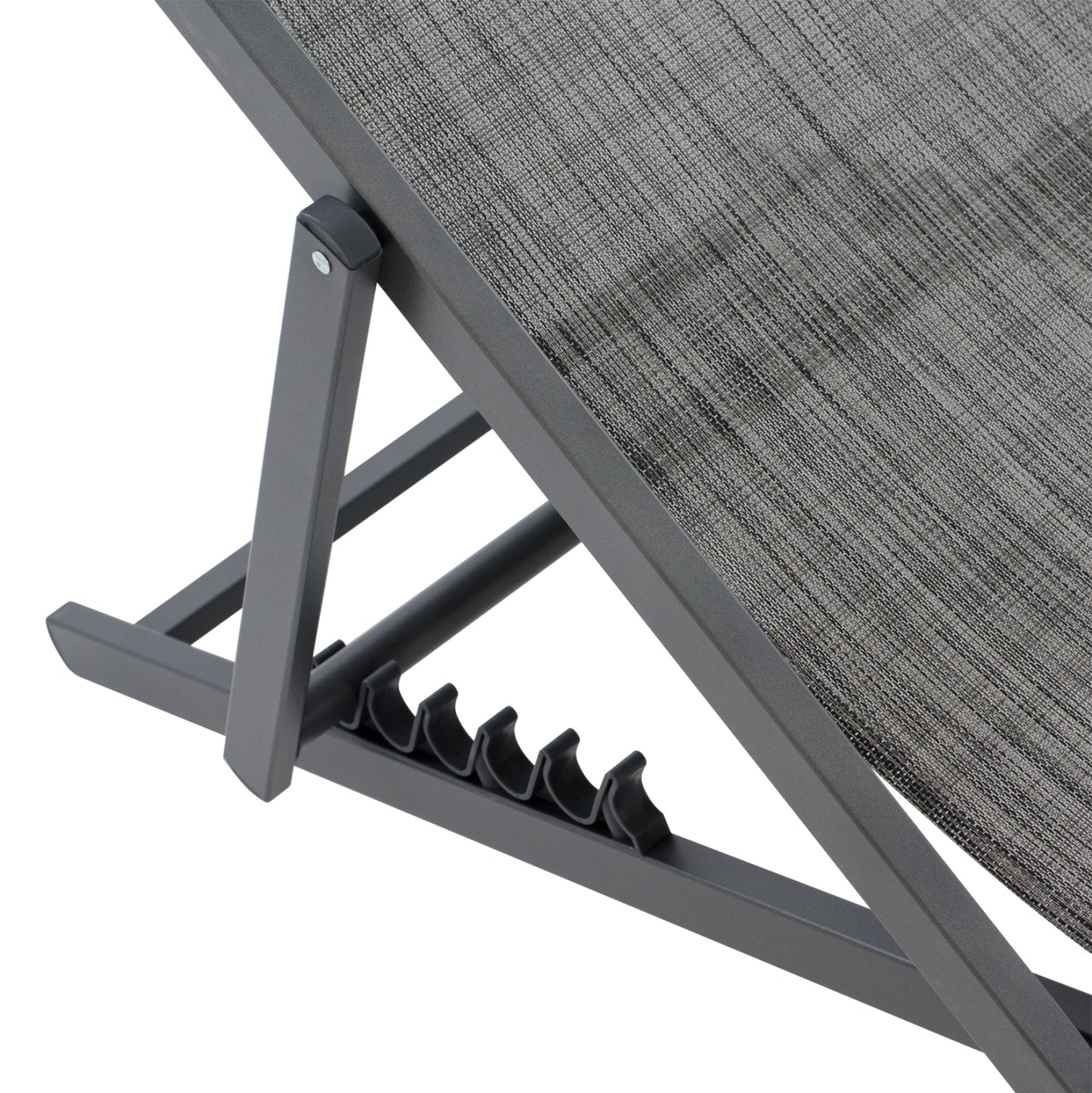 Lounge Chair Professional Kea Hm5076.10 Aluminum & Textilene In Grey Color 59,5x102,5x94hcm.