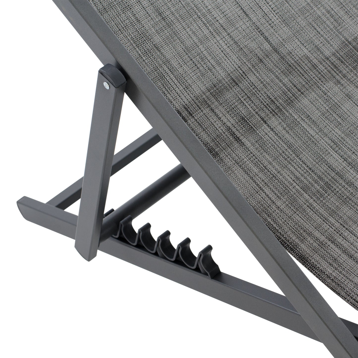 Lounge Chair Professional Kea Hm5076.10 Aluminum & Textilene In Grey Color 59,5x102,5x94hcm.