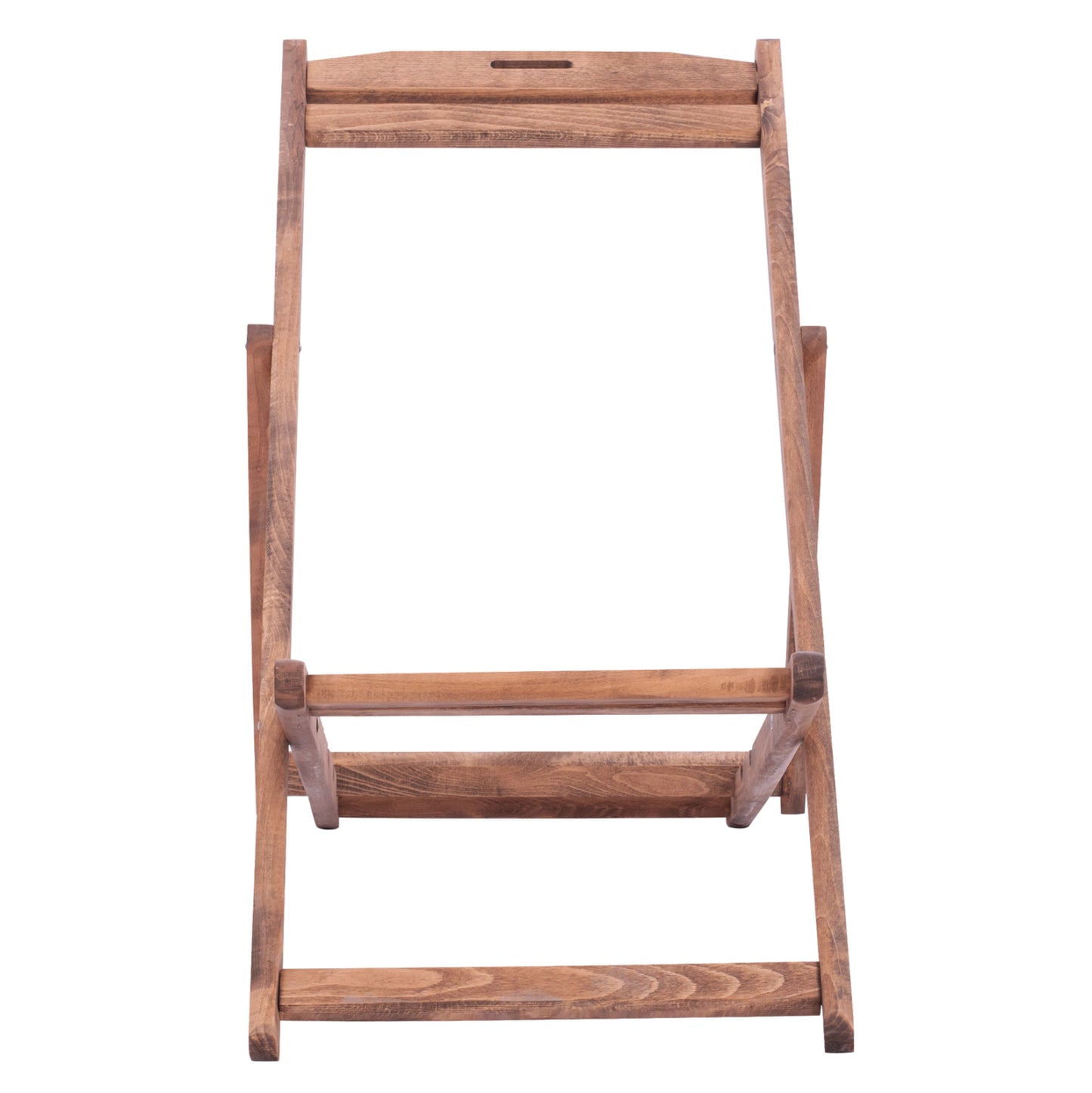Sezlong Without Arms Limnos Beech Wood In Walnut Shade Hm5798.01