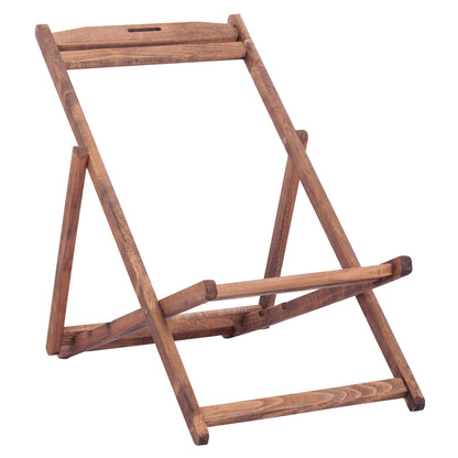 Sezlong Without Arms Limnos Beech Wood In Walnut Shade Hm5798.01