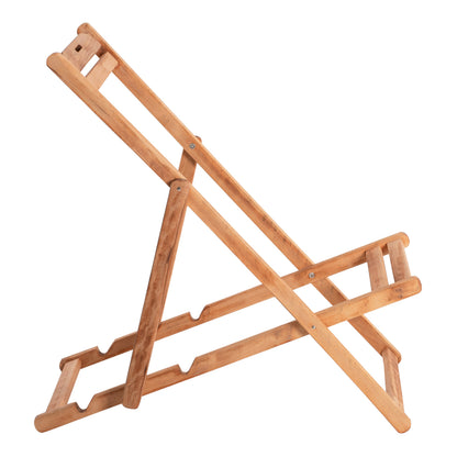 Beach Chair Hm5798.02 No Arms Solid Beech Wood Natural Color Impregnated