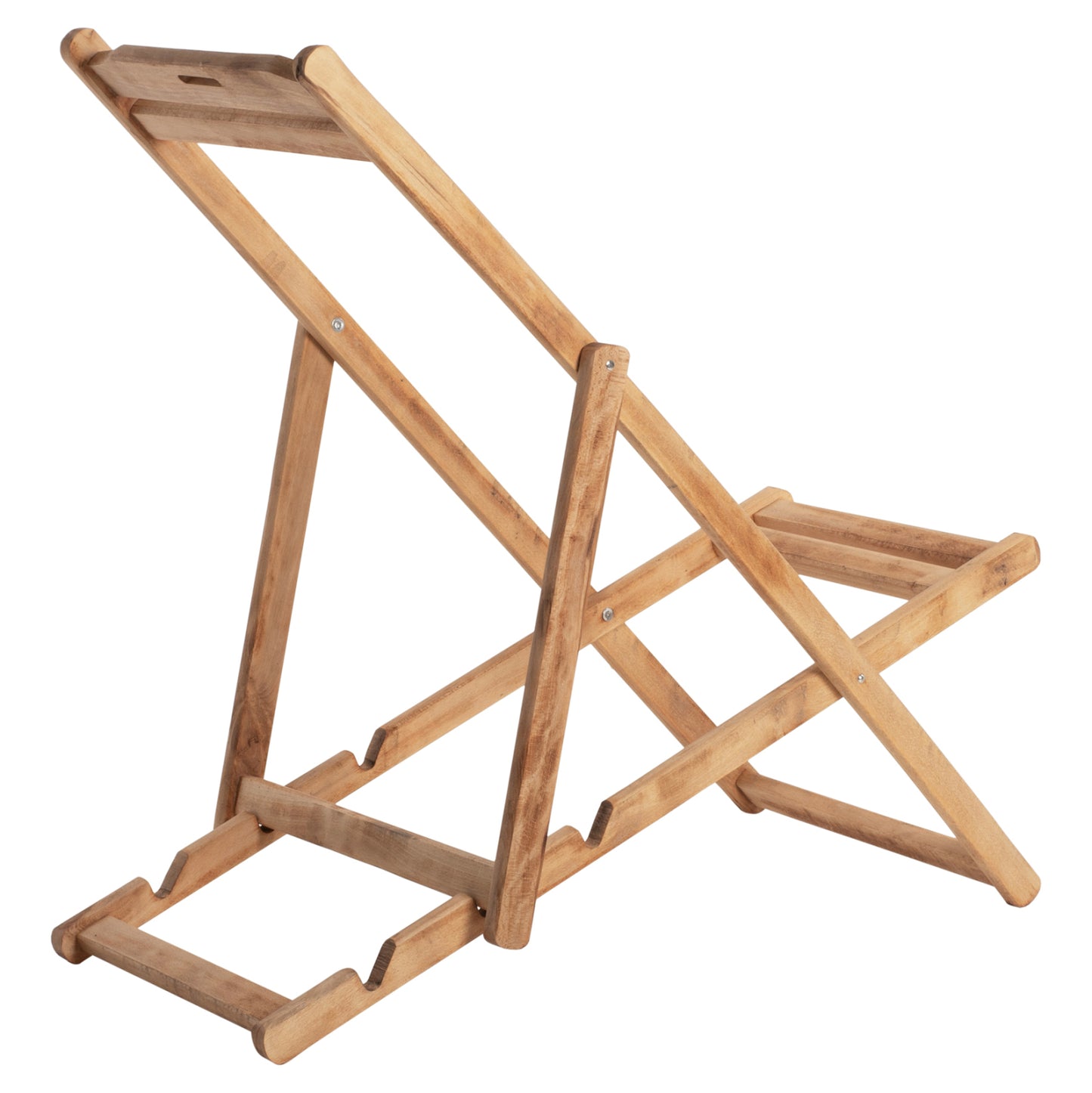 Beach Chair Hm5798.02 No Arms Solid Beech Wood Natural Color Impregnated