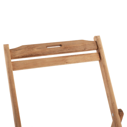 Beach Chair Hm5798.02 No Arms Solid Beech Wood Natural Color Impregnated