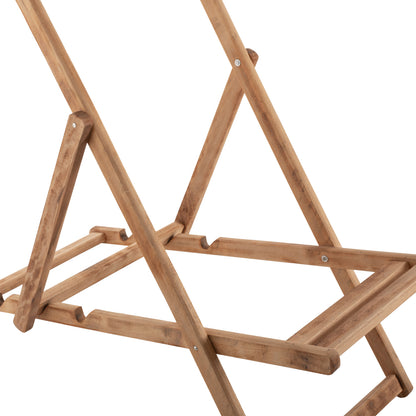 Beach Chair Hm5798.02 No Arms Solid Beech Wood Natural Color Impregnated