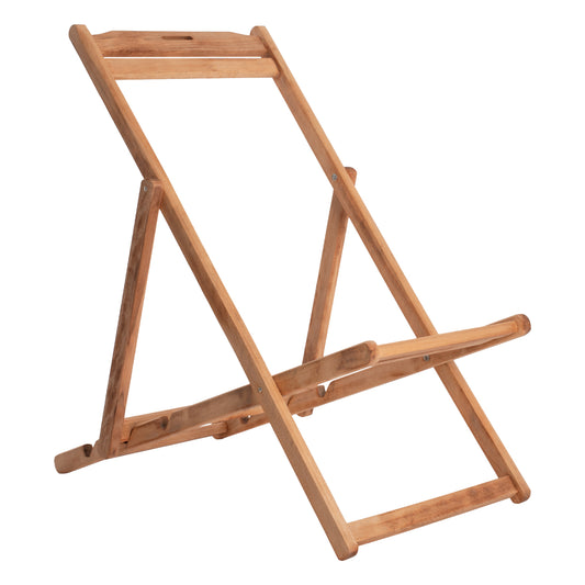 Beach Chair Hm5798.02 No Arms Solid Beech Wood Natural Color Impregnated