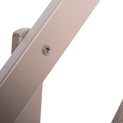 Lounge Chair Professional Kea Hm5076.03 Aluminum & Textilene In Champagne Color 59,5x102,5x94hcm.