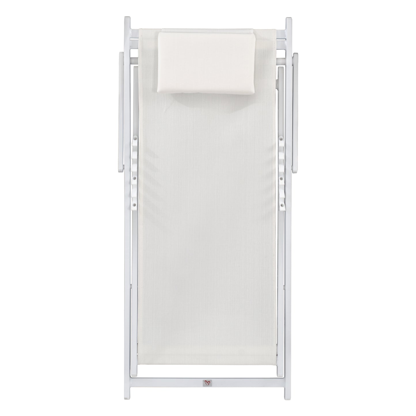 Lounge Chair Professional Kea Hm5076.04 Aluminum & Textilene In White Color 59,5x102,5x94hcm.