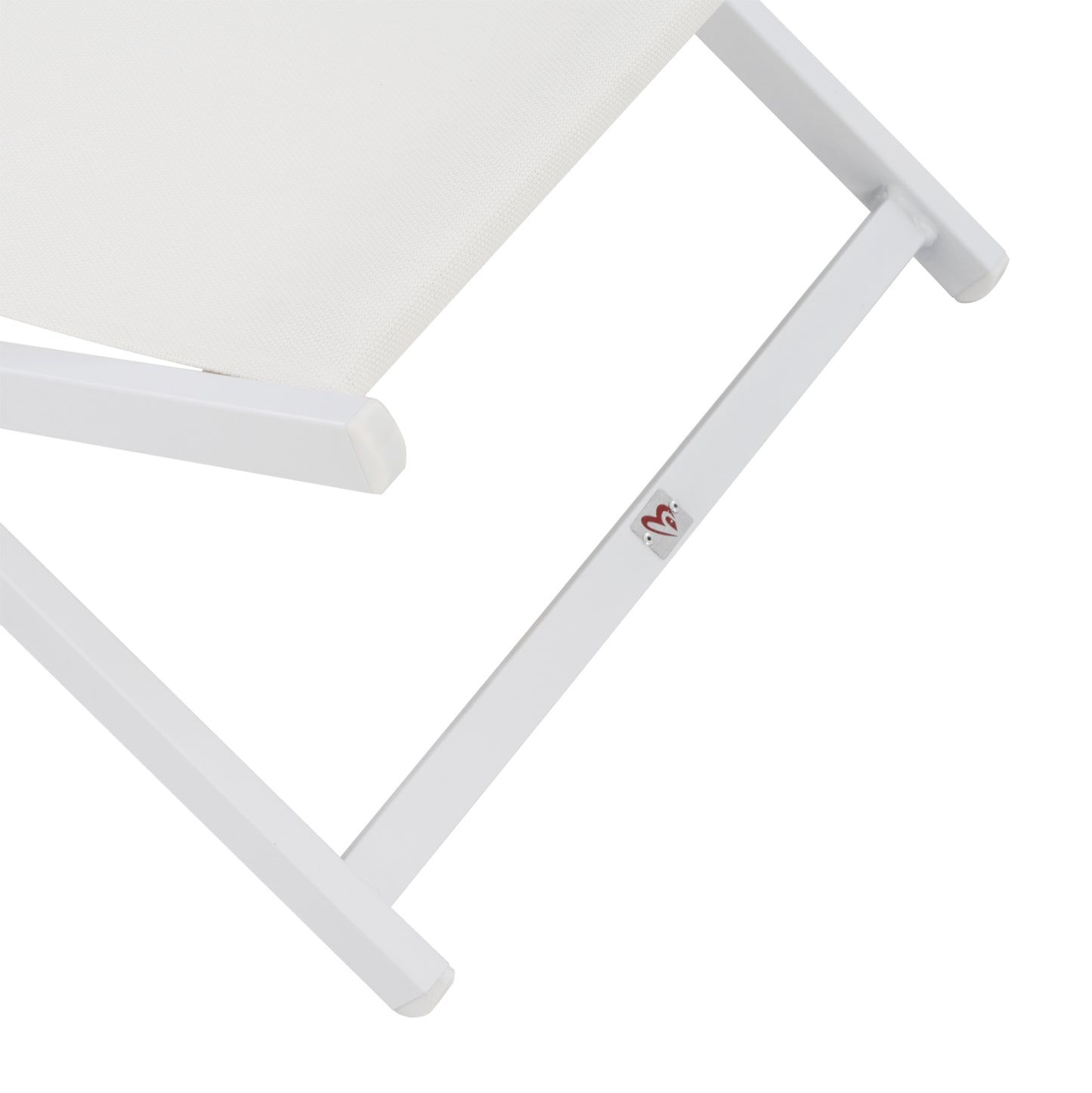 Lounge Chair Professional Kea Hm5076.04 Aluminum & Textilene In White Color 59,5x102,5x94hcm.