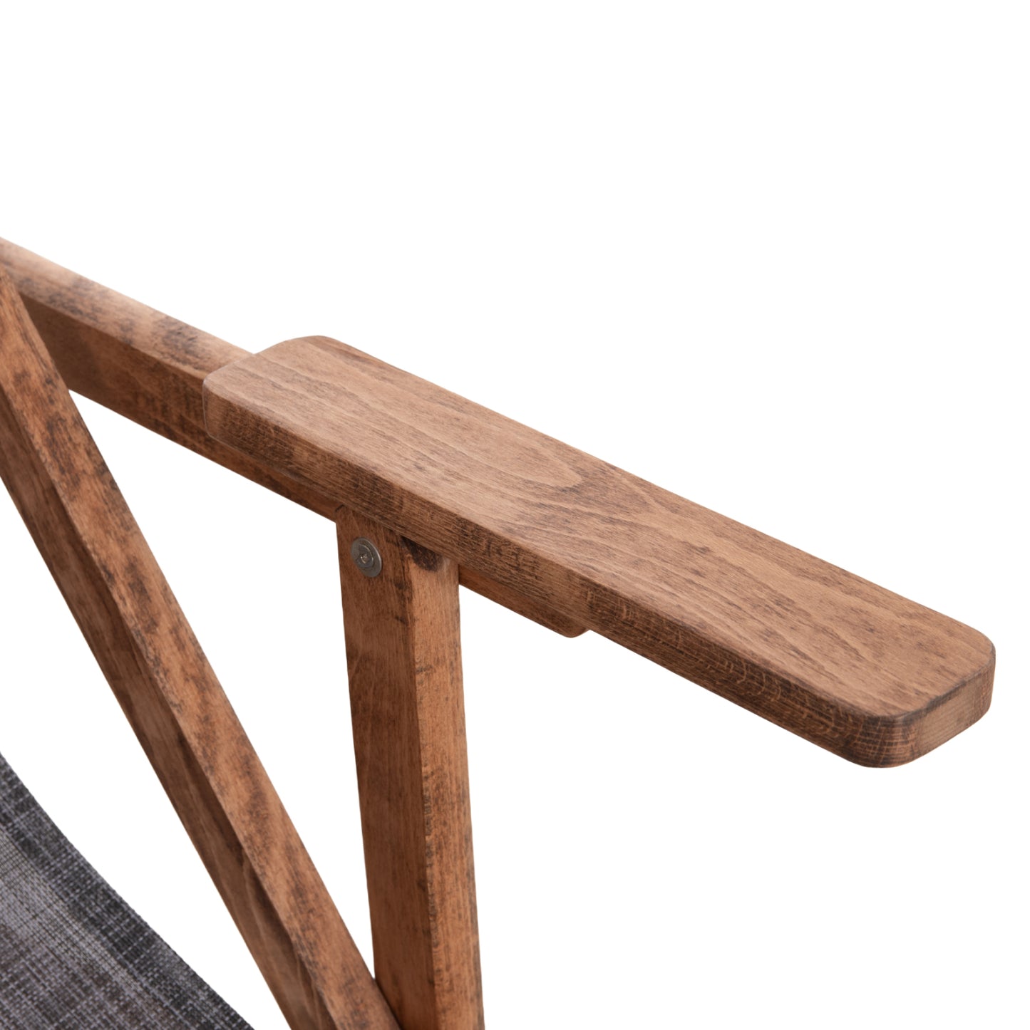 Folding Beach Chair Limnos Hm11433.10t Beech Wood Natural Color With Arms Textline In Grey