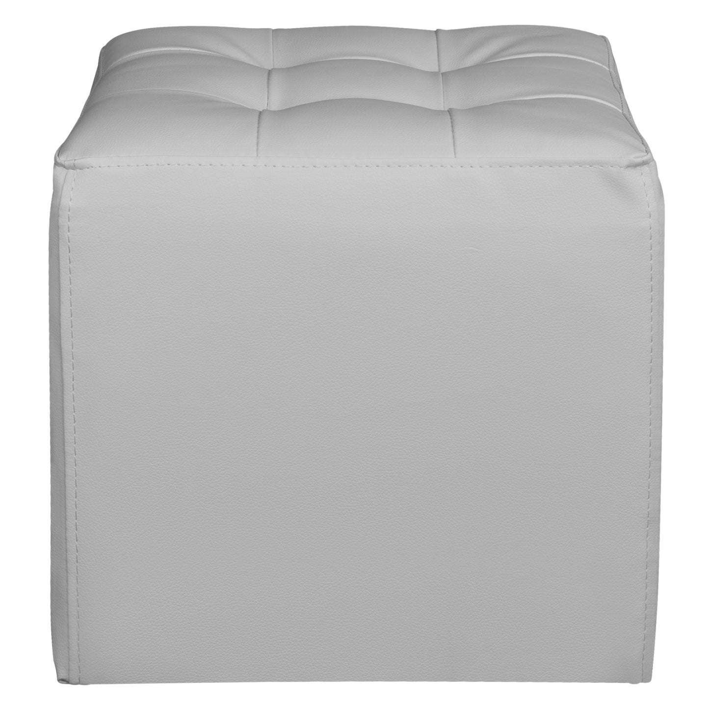 Stool 37x37x35cm With Pu White Punk Hm264.02