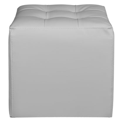 Stool 37x37x35cm With Pu White Punk Hm264.02
