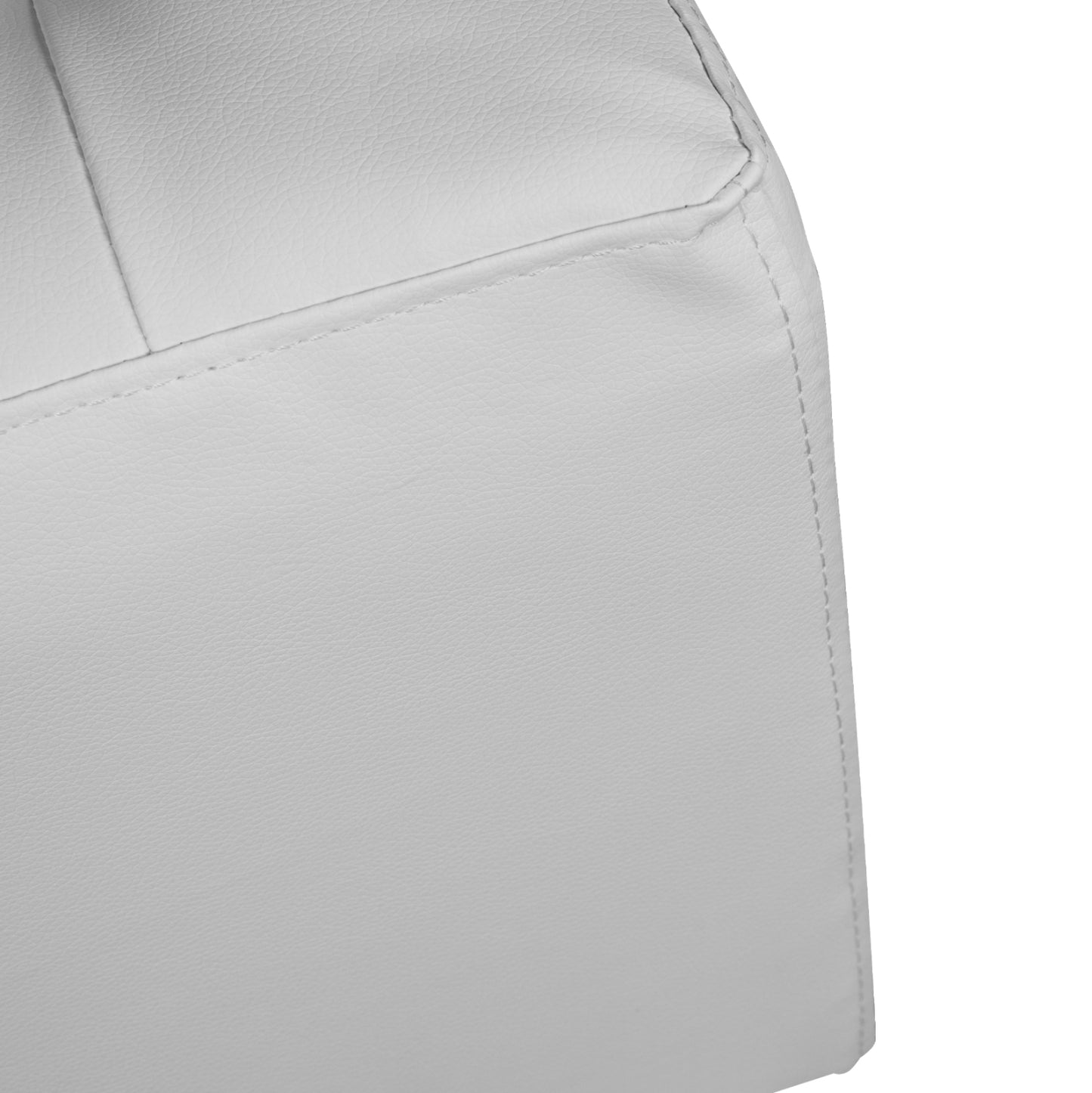 Stool 37x37x35cm With Pu White Punk Hm264.02