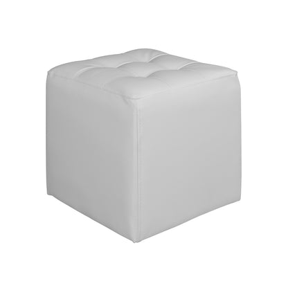 Stool 37x37x35cm With Pu White Punk Hm264.02