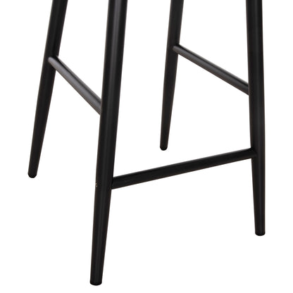 Bar Stool Aluminum Camden Hm6142.01 Anthracite With Ecru Back Cushion With Print Pattern 56x60x108hcm.