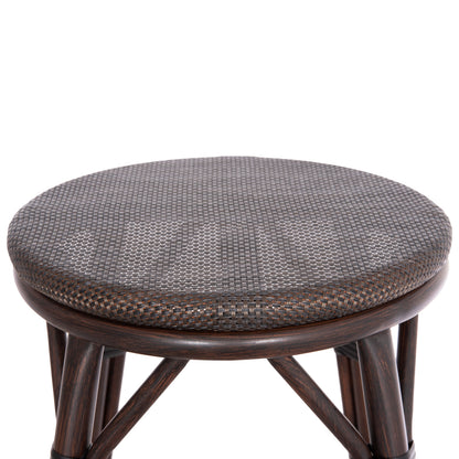 Aluminum Medium Height Bar Stool Chino Hm6286.01 Bamboo Look & Textilene In Brown 43x43x65hcm.