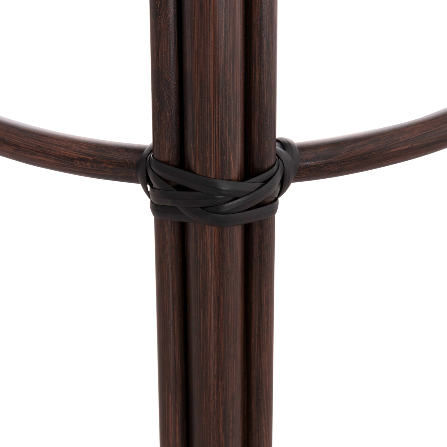 Aluminum Medium Height Bar Stool Chino Hm6286.01 Bamboo Look & Textilene In Brown 43x43x65hcm.