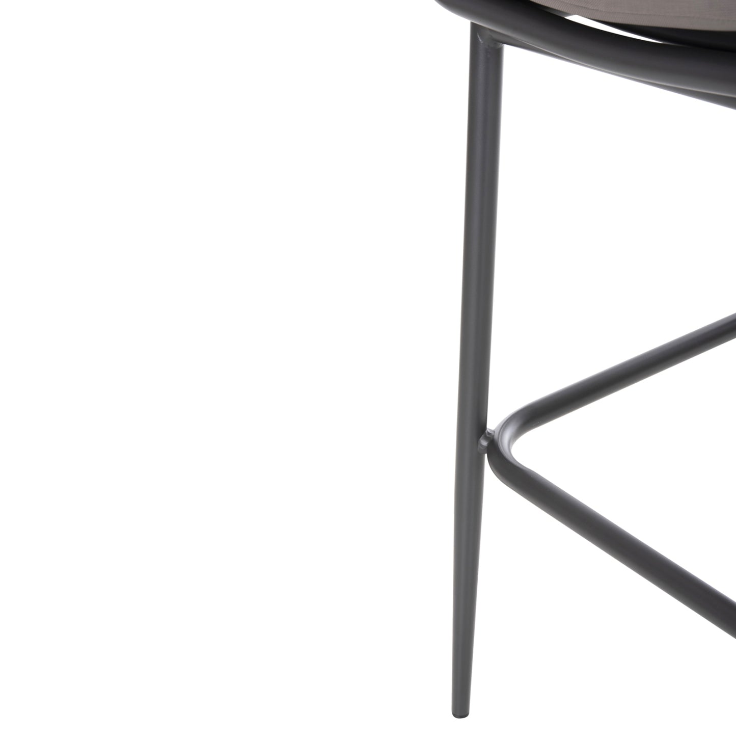 Bar Stool Aluminum Frame Dark Grey-rope Brown 50x50x103hcm.hm5862.01