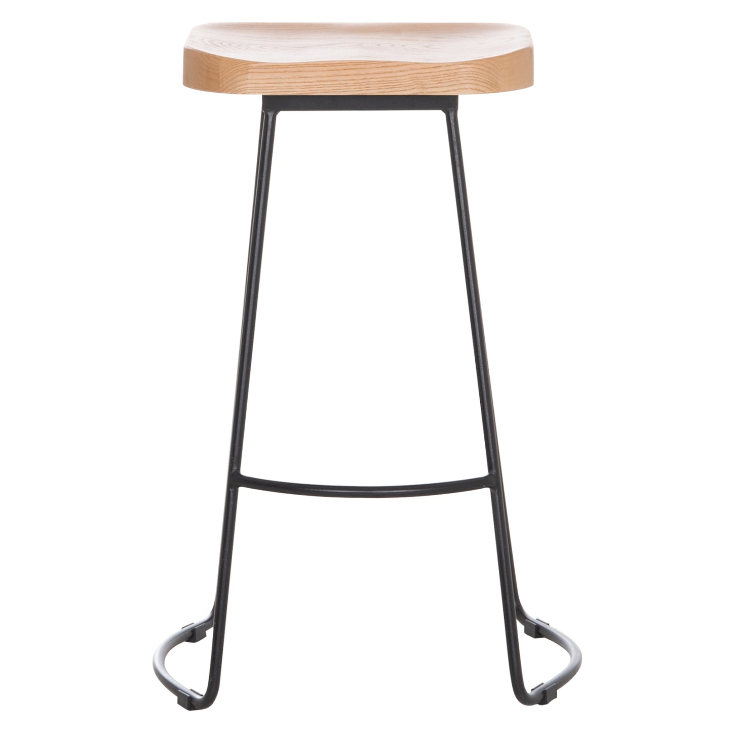 Bar-stool Toon Wood-metal In Natural-black 47.5Χ41.5Χ70hcm.hm9333.01