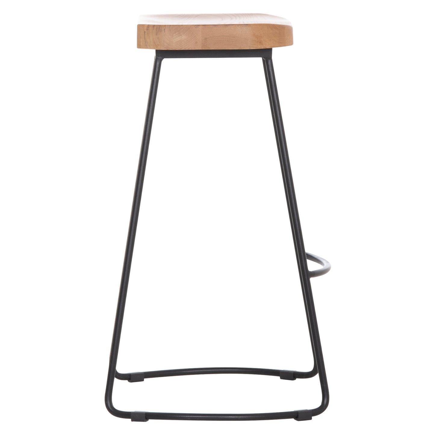 Bar-stool Toon Wood-metal In Natural-black 47.5Χ41.5Χ70hcm.hm9333.01