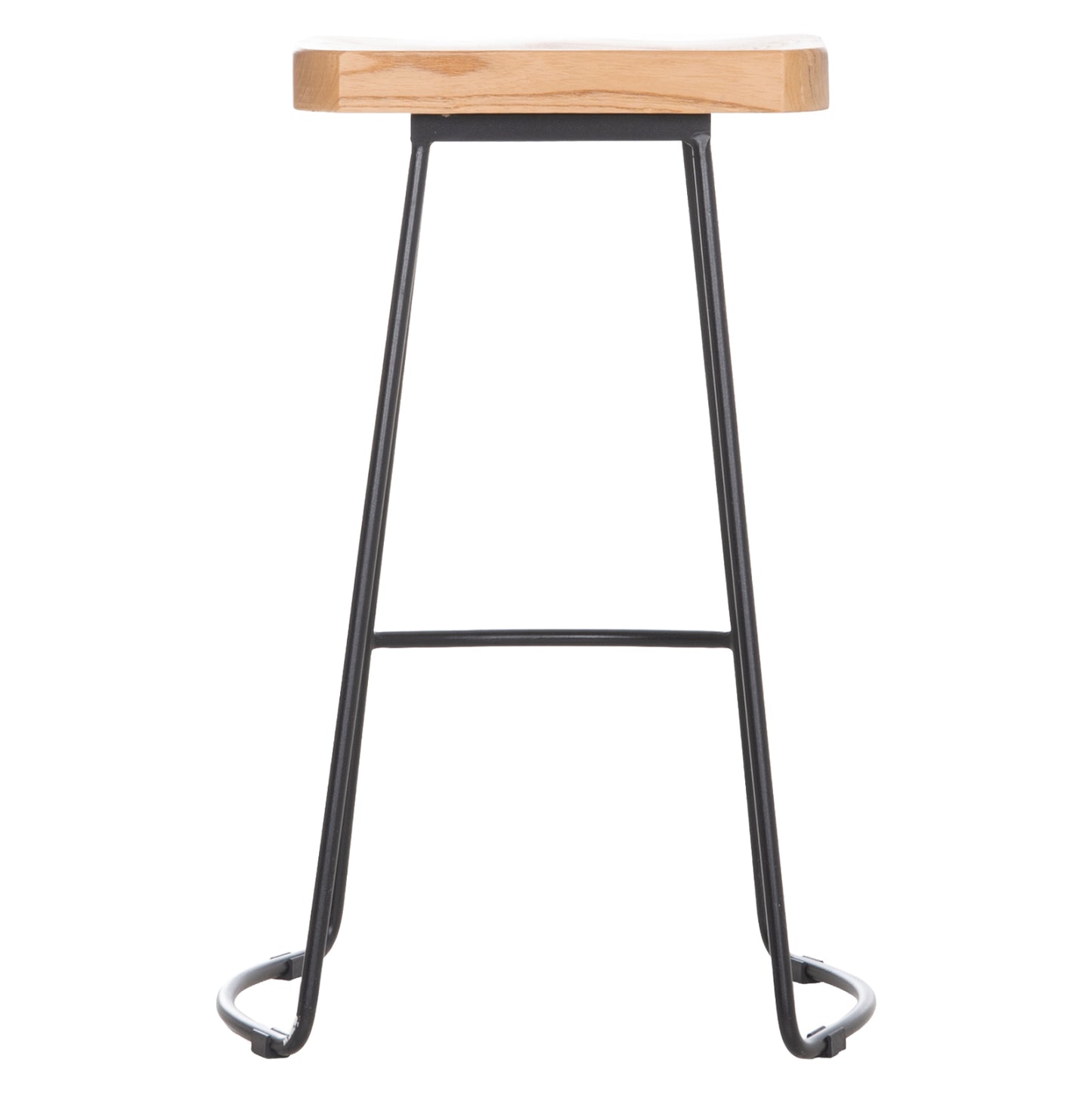 Bar-stool Toon Wood-metal In Natural-black 47.5Χ41.5Χ70hcm.hm9333.01