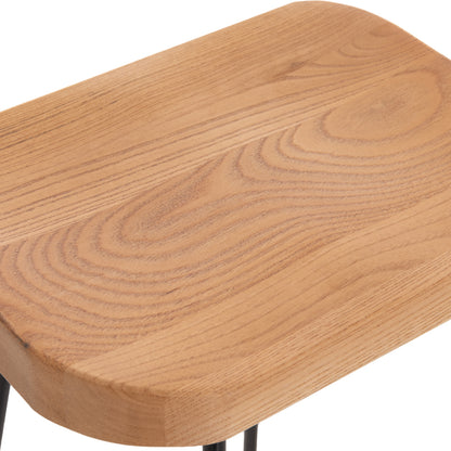 Bar-stool Toon Wood-metal In Natural-black 47.5Χ41.5Χ70hcm.hm9333.01
