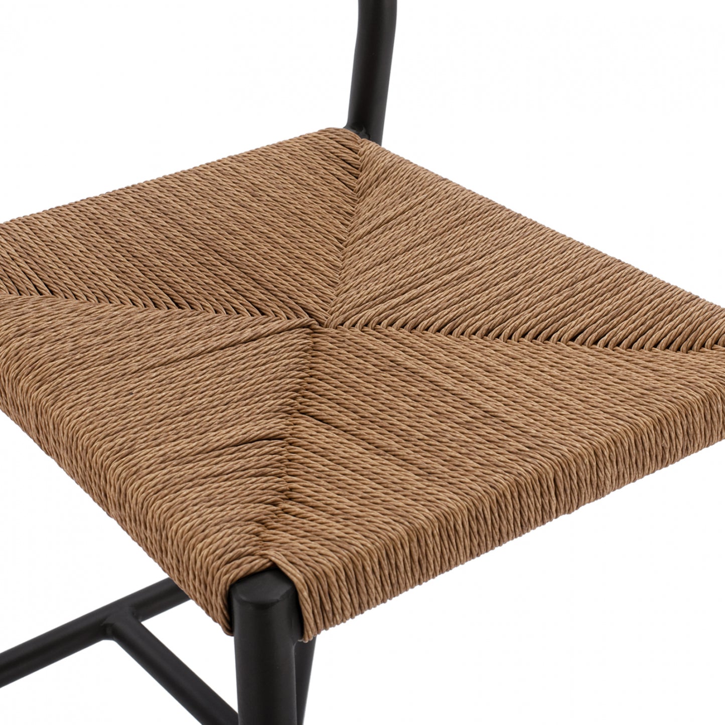 Charcoal Aluminum Bar Stool With Pe Rope Beige Hm5789.02 45,5x56x111 Cm.
