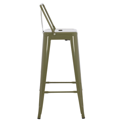 ΣΚΑΜΠΟ Bar ΜΕΤΑΛΛΙΚΟ Melita Me ΠΛΑΤΗ ΣΕ Dark Olive Green Hm8643.03 43Χ43Χ100εκ.