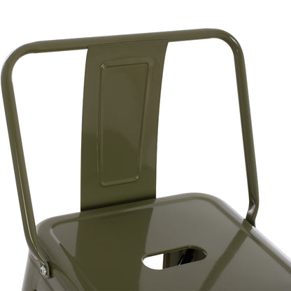 ΣΚΑΜΠΟ Bar ΜΕΤΑΛΛΙΚΟ Melita Me ΠΛΑΤΗ ΣΕ Dark Olive Green Hm8643.03 43Χ43Χ100εκ.