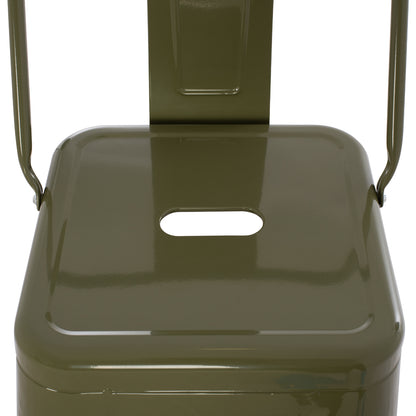 ΣΚΑΜΠΟ Bar ΜΕΤΑΛΛΙΚΟ Melita Me ΠΛΑΤΗ ΣΕ Dark Olive Green Hm8643.03 43Χ43Χ100εκ.