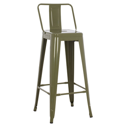 ΣΚΑΜΠΟ Bar ΜΕΤΑΛΛΙΚΟ Melita Me ΠΛΑΤΗ ΣΕ Dark Olive Green Hm8643.03 43Χ43Χ100εκ.