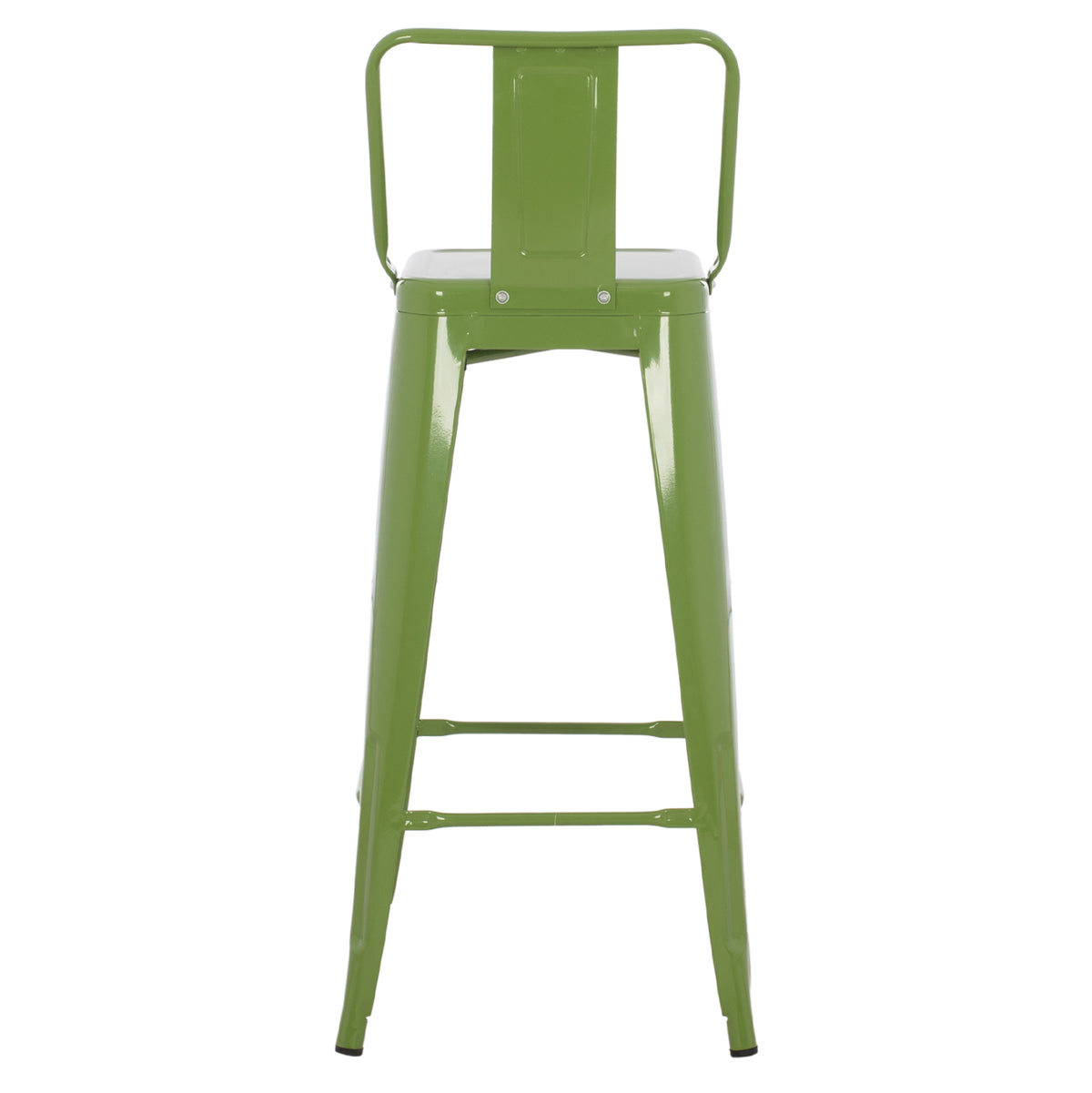 Bar Stool Melita Hm8643.13 Metal With Backrest In Light Olive Green 43Χ43Χ100hcm.