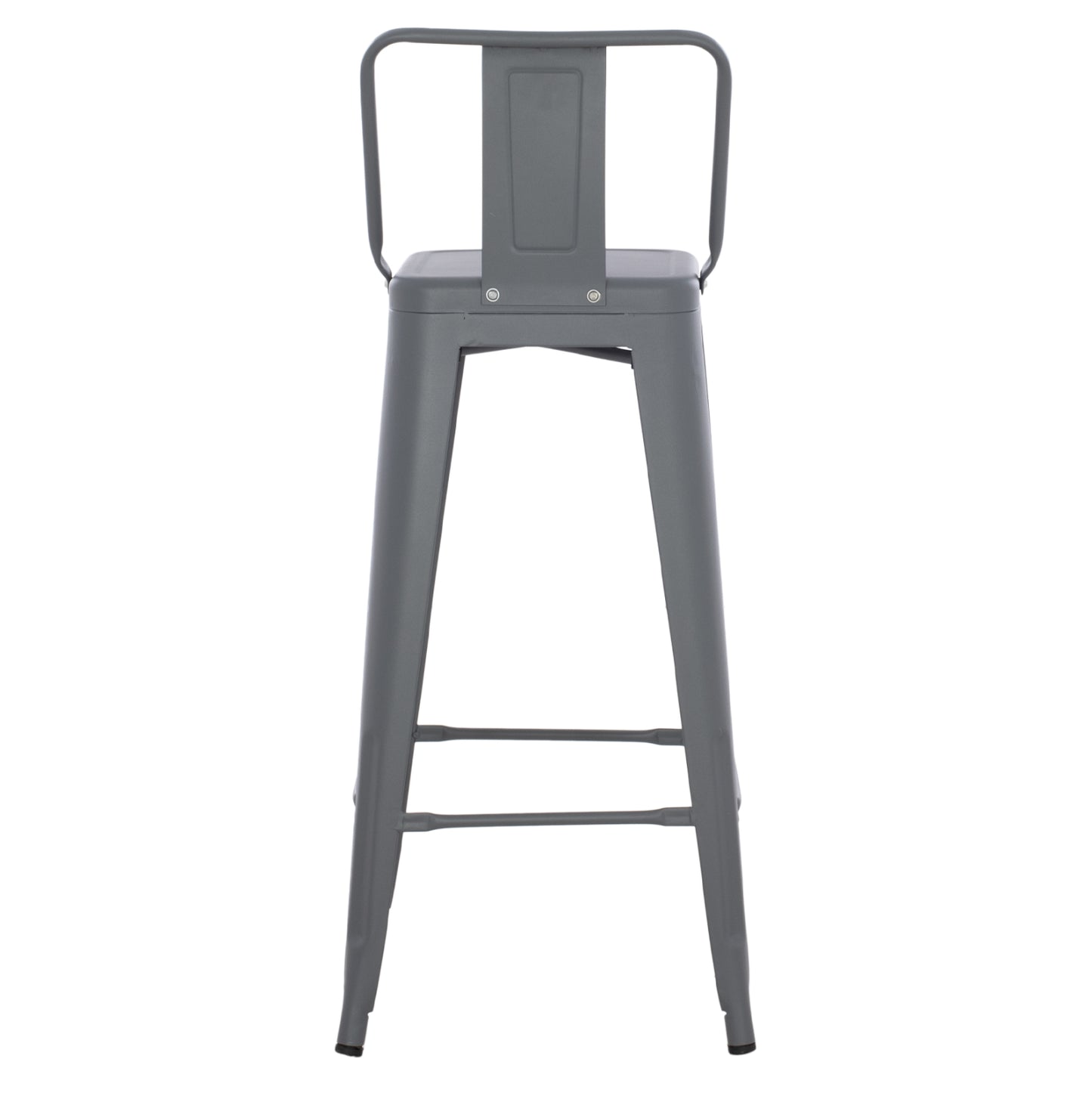 Bar Stool Melita Hm8643.10 Metal With Backrest In Grey 43Χ43Χ100hcm.
