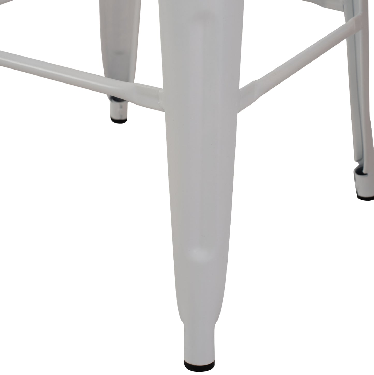 ΣΚΑΜΠΟ Bar ΜΕΤΑΛΛΙΚΟ Melita ΣΕ ΛΕΥΚΟ ΜΑΤ Hm8642.21 43x43x78 εκ.