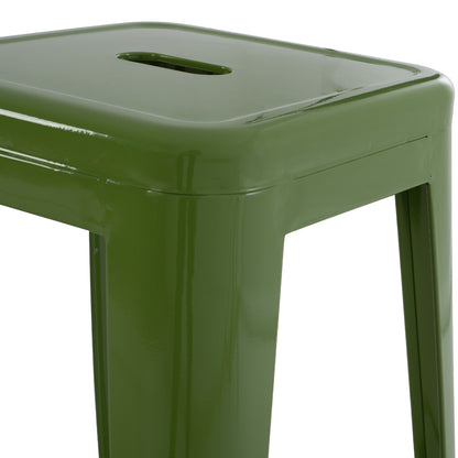 ΣΚΑΜΠΟ Bar ΜΕΤΑΛΛΙΚΟ Melita ΣΕ Light Olive Green Hm8642.13 43x43x78 εκ.