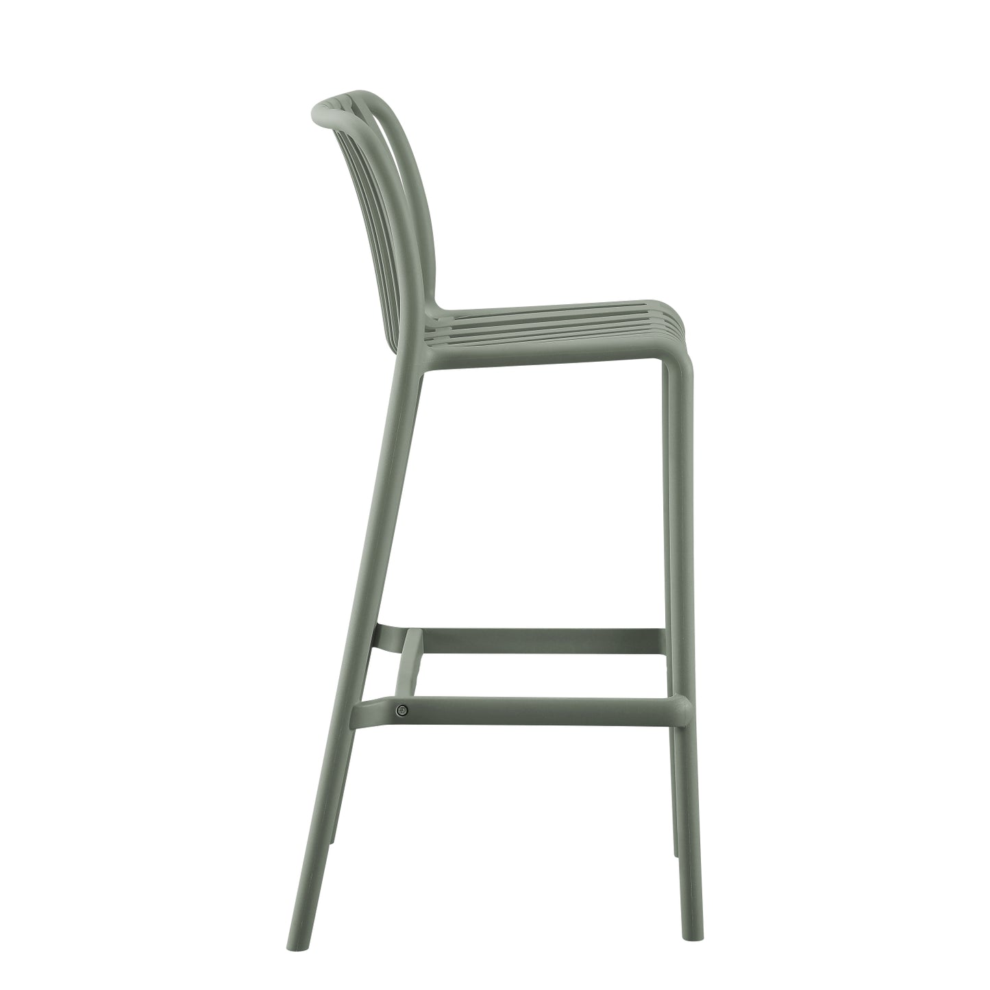 Bar Stool Polypropylene Convee Hm6098.07 Dark Olive 38,5x49,5x102hcm.