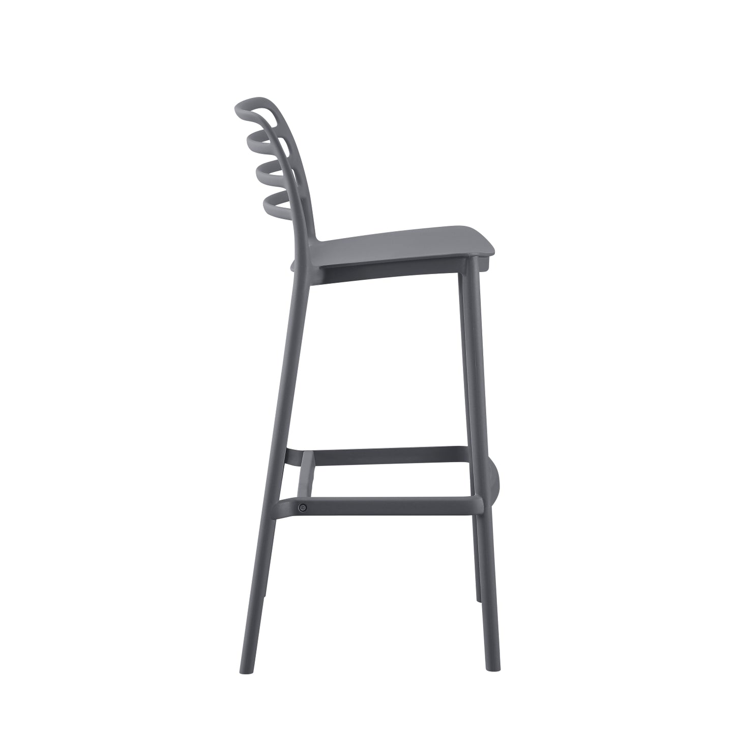 Bar Stool Polypropylene Grey Hm6099.03 Grey 37,2x50x101,5hcm.