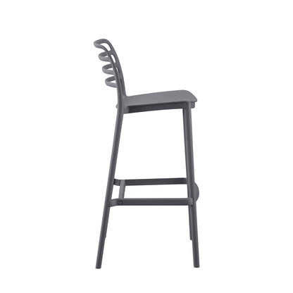 Bar Stool Polypropylene Grey Hm6099.03 Grey 37,2x50x101,5hcm.
