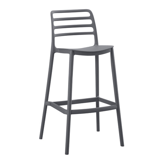 Bar Stool Polypropylene Grey Hm6099.03 Grey 37,2x50x101,5hcm.
