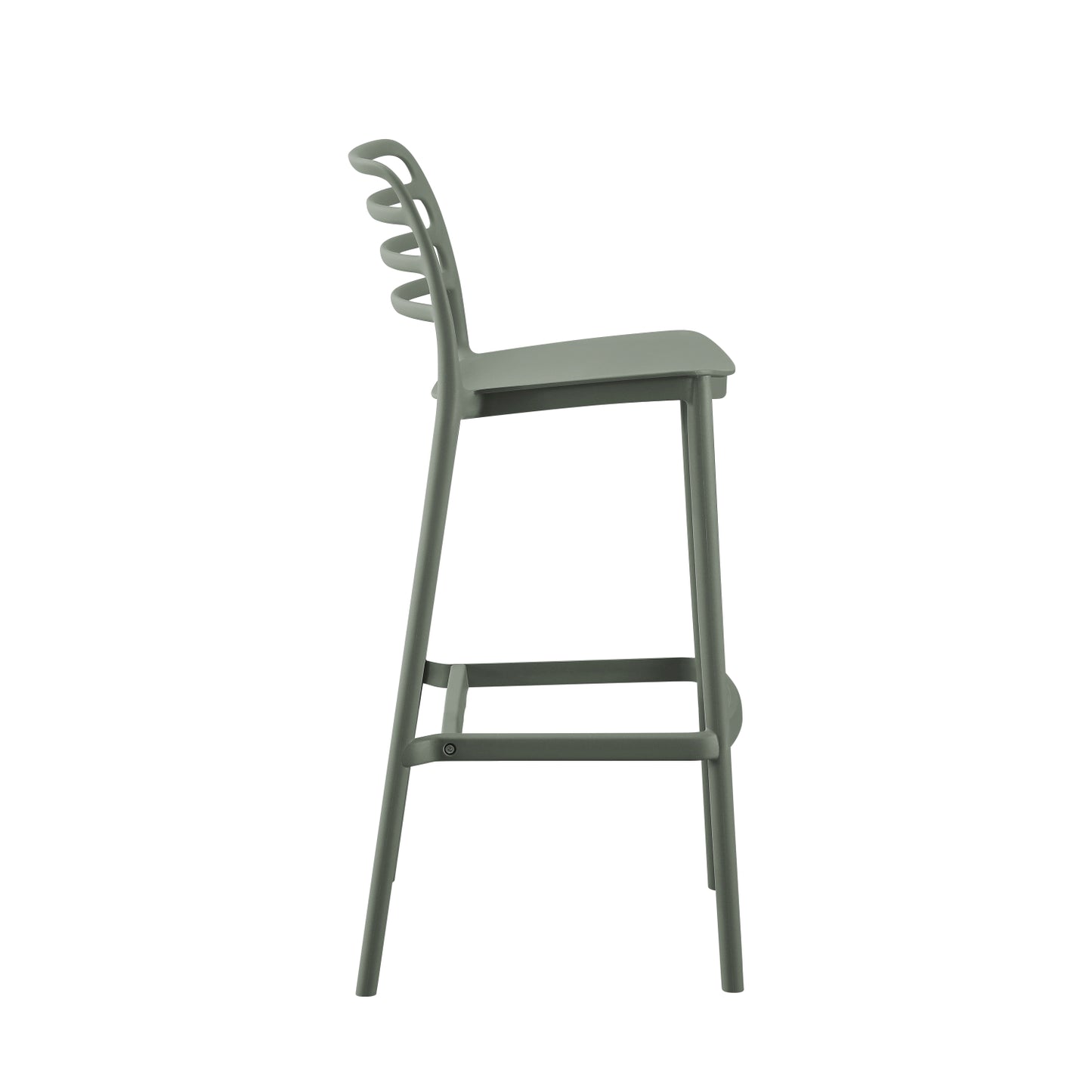 Bar Stool Polypropylene Snod Hm6099.07 Olive Green 37,2x50x101,5hcm.