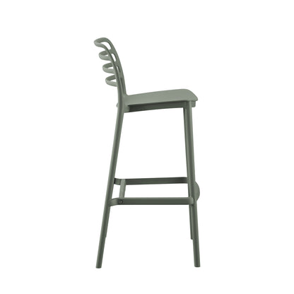 Bar Stool Polypropylene Snod Hm6099.07 Olive Green 37,2x50x101,5hcm.