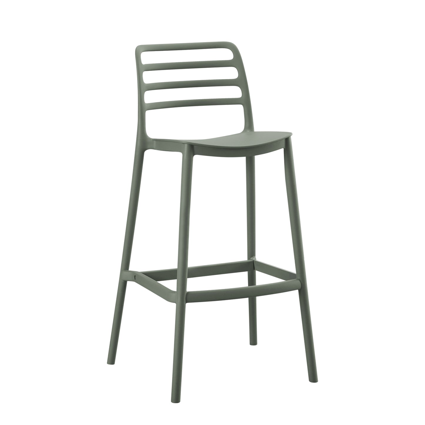 Bar Stool Polypropylene Snod Hm6099.07 Olive Green 37,2x50x101,5hcm.