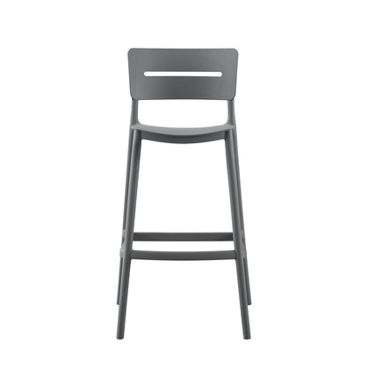 Bar Stool Polypropylene Snod2 Hm6100.05 Olive Green 37,2x50x101,5hcm.