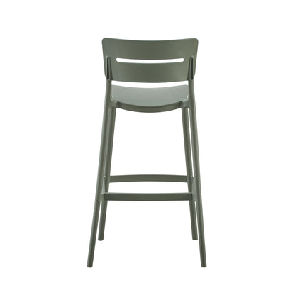 Bar Stool Polypropylene Snod2 Hm6100.05 Olive Green 37,2x50x101,5hcm.