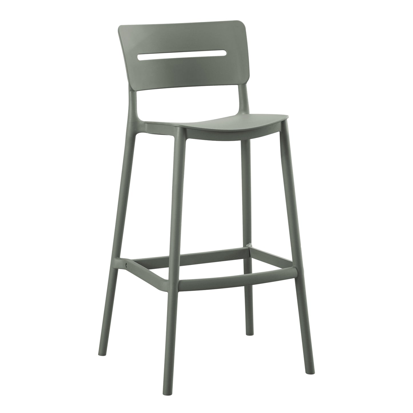Bar Stool Polypropylene Snod2 Hm6100.05 Olive Green 37,2x50x101,5hcm.