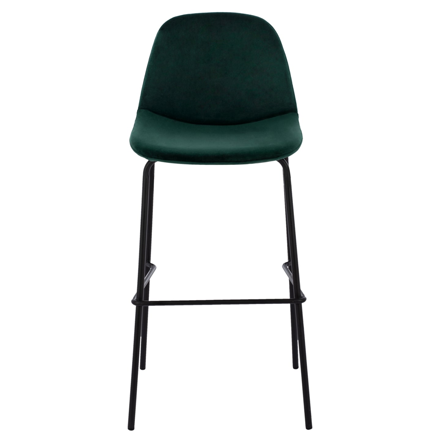 Stool Vincent Hm8579.13 Velvet Green And Metal Frame 56,5x47x106 Cm.