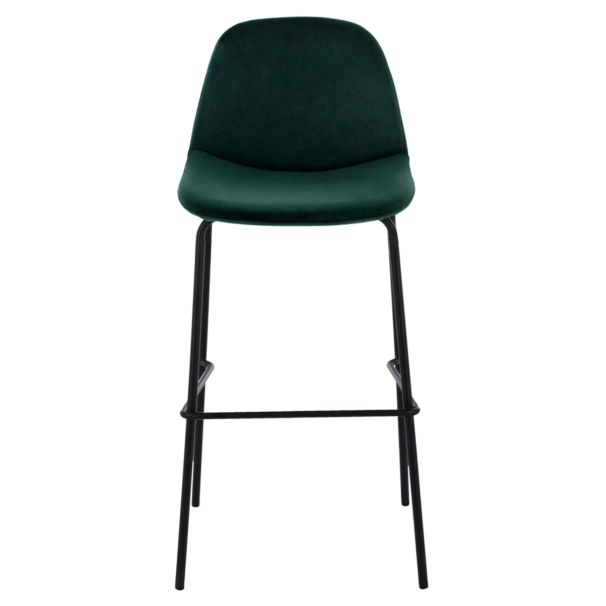 Stool Vincent Hm8579.13 Velvet Green And Metal Frame 56,5x47x106 Cm.